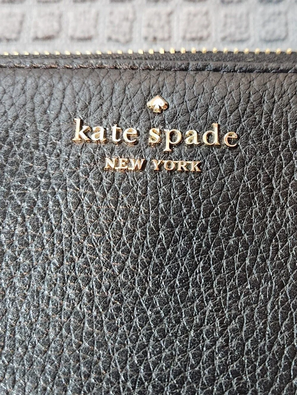 Kate Spade Leila Large Continental Wallet Black Pebbled Leather